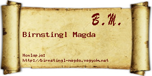 Birnstingl Magda névjegykártya